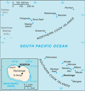 Cook Islands map