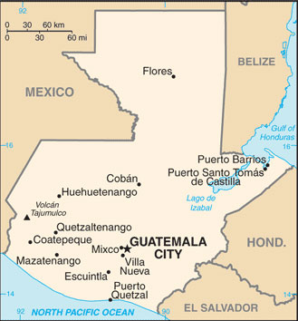 Guatemala map