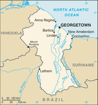 Guyana map