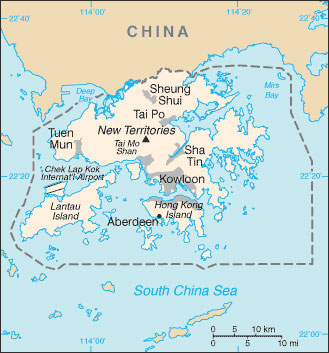 Hong Kong map