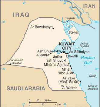 Kuwait map