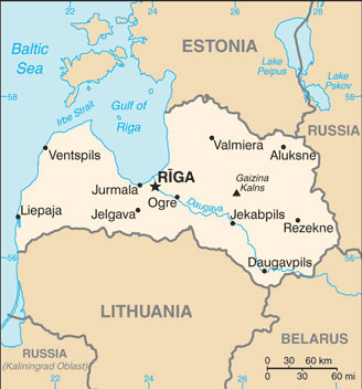 Latvia map