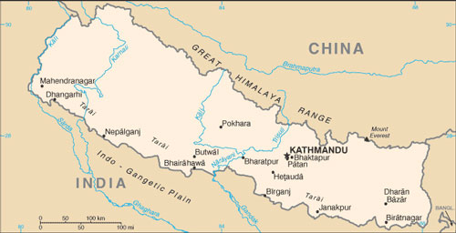 Nepal map