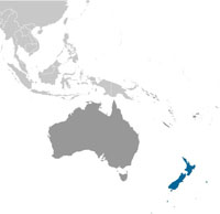 Map of New Zealand