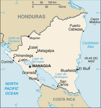 Nicaragua map