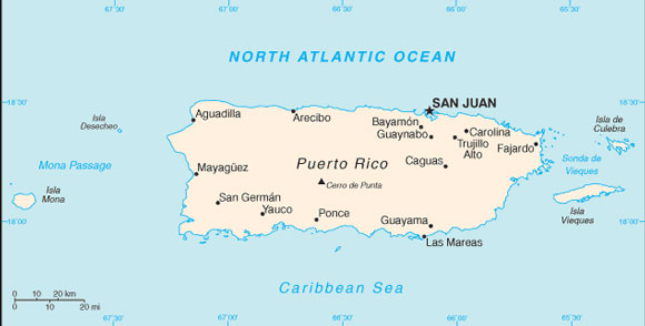 Puerto Rico map